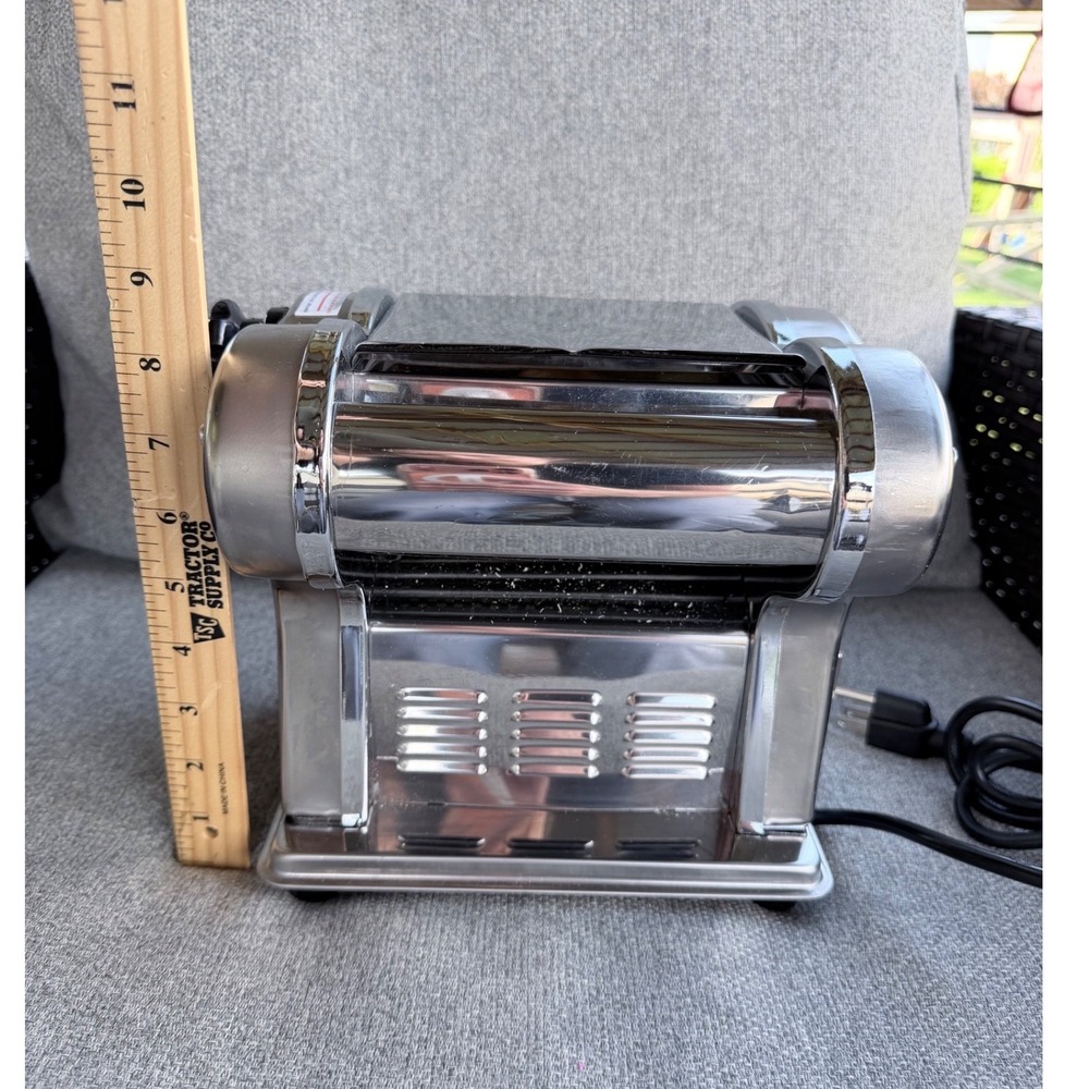 Newhai Electric Pasta Maker Machine Unisex OS Silver Excellent Stainless Steel - Picture 2 of 12